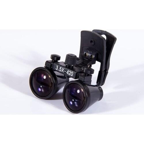 Dentist Medical Binocular Dental Surgical Loupes 3.5x Glasses Magnifier W/ Clip