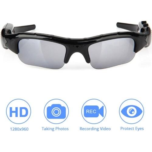 HD 1080P Light-weight Mini Camcorder DVR Video Sunglasses Tf Mini Camera Audio Video Recorder Action Camera for Glasses Cycling