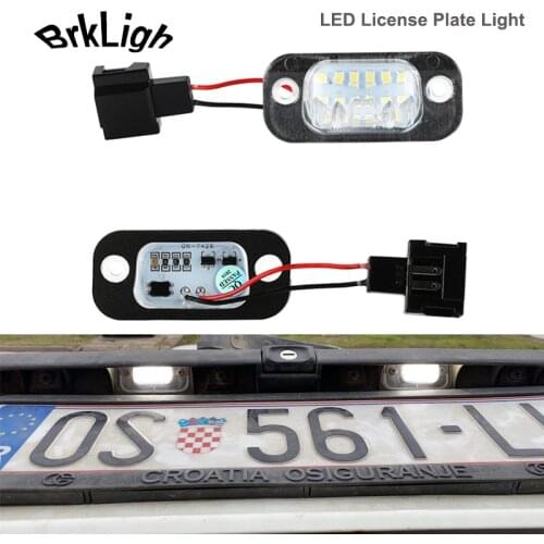 2Pcs No Error LED License Plate Lights Auto Parts For VW Golf 3 MK3 GTI Polo 3 Classic Variant Seat Ibiza Cordoba Number Lamps