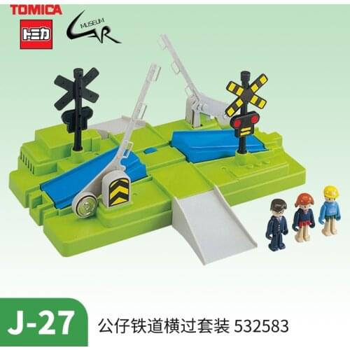 Takara Tomy Tomic Electric Three-section Train Track Scene Accessories J-27 Railway Crossing Toy
