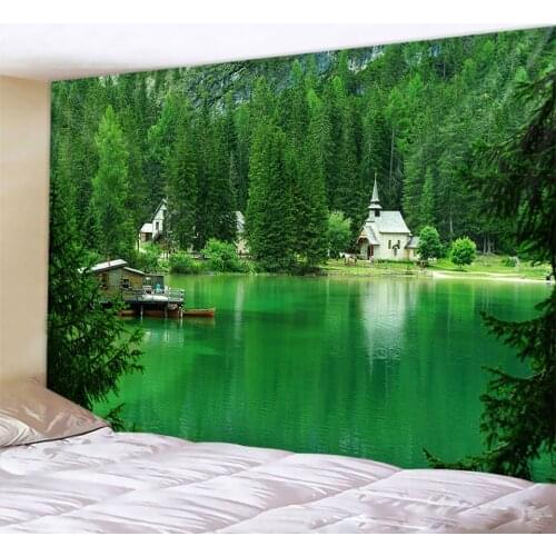 Quiet forest tapestry home decoration tapestry Mandala Bohemian decorative travel mattress yoga mat Hippie sofa blanket
