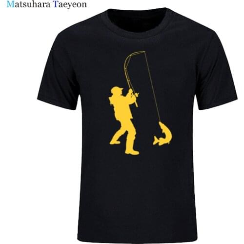 Funny T-Shirts Print Fishing Fashion Summer T-shirt men Cotton Short Sleeve Mens T-shirs New Tshirt Tops
