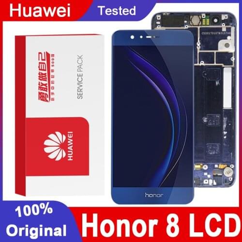 100% Original 5.2'' Display Replacement with Frame for Huawei Honor 8 LCD Touch Screen Digitizer Assembly Honor8 FRD-L19 FRD-L09