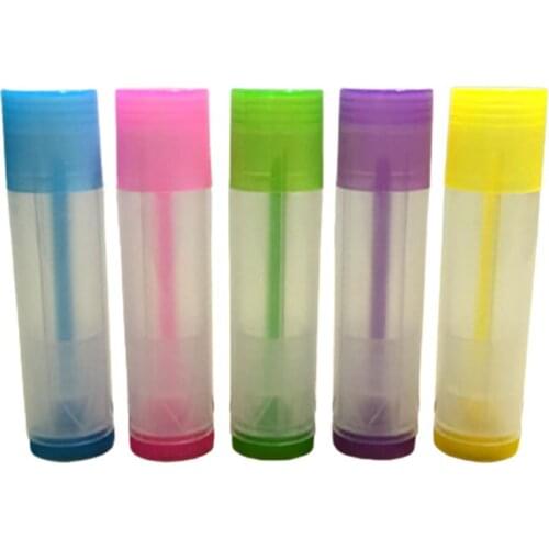 100 x 5g Hot Sales DIY Empty Lipstick Bottle Lip Gloss Tube Lip Balm Tube Container With Cap Cosmetic Sample Container