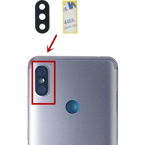 2pcs for Xiaomi Redmi S2/ Redmi Y2 Back Rear Camera Glass Lens Main Camera Glass Lens Replacement Repair Part