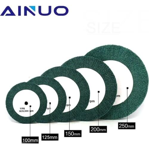 4/5/6/8/10/12inch Non-woven Scouring Pad Grinding Wheel Flap Mop Polishing Wheel Disc Metal Woodworking Tool
