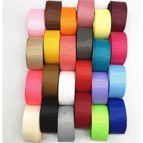 New 5yards 25mm Grosgrain Satin Ribbons for Wedding Christmas Party Decorations DIY Bow Craft Ribbons Supplies