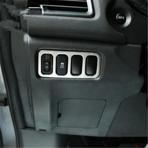 Car Styling Headlight adjustment button decorative cover stainless steel frame car stickers For Mitsubishi ASX 2018