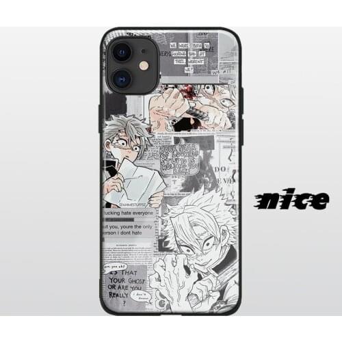 Shinazugawa Sanemi Kimetsu no Yaiba cover FOR iPhone SE 6s 7 8 x xr xs 11 pro max Samsung s note 10 plus glass phone case shell
