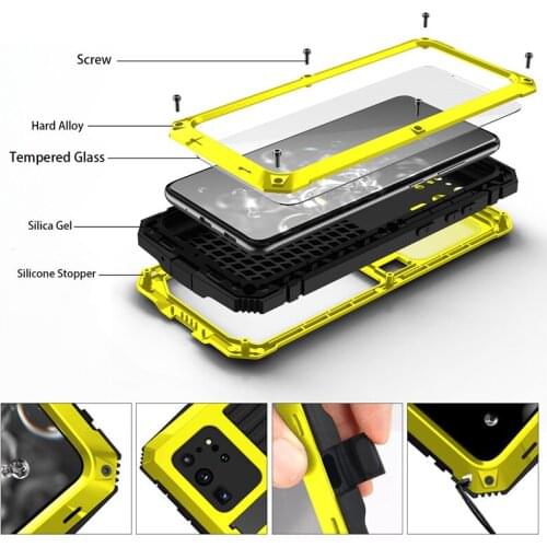 Waterproof Case For iphone 12 11 Pro Max Heavy Dut Doom Armor Metal Aluminum Cover for iphone 12 11 Xs Max Xr Xs X 12 Mini Coque