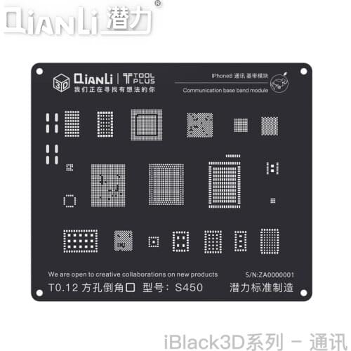 Black steel mesh 3D Universal hard disk module positioning BGA Reballing Stencil plant tin plate CPU stencil For IPhone 5-8
