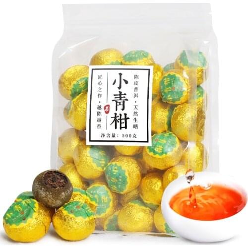 Citrus Tea Pu'er Tea Tangerine Peel Cooked Tea Small Citrus Tangerine Peel and Pu 'Er Tea Mandarin-Flavored Pu'er Tea