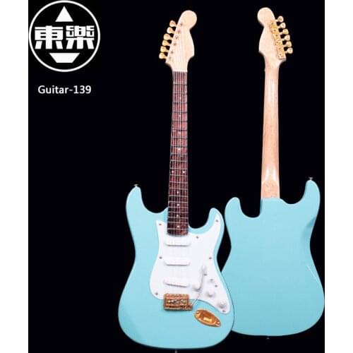 Wooden Handcrafted Miniature Guitar Model guitar-139 Guitar Display with Case and Stand (Not Actual Guitar! for Display Only!)
