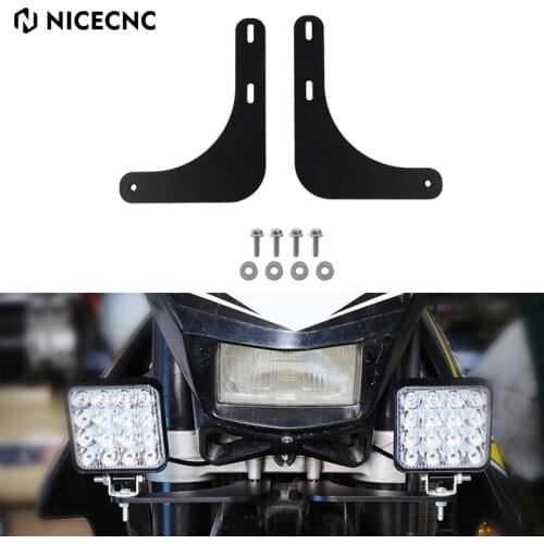 NICECNC Auxiliary LED Light Mounts Bracket Holder For Suzuki DRZ400S DRZ400SM 2000-2021 DR650SE 1996-2021 Motorcycle Accessories