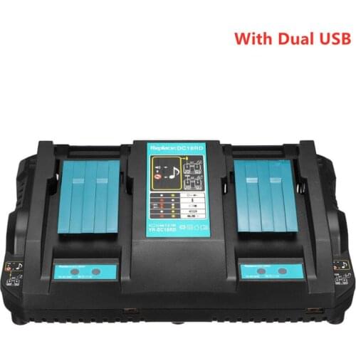 Double Makita Li-ion Battery Charger 4A Charging Current for Makita 14.4V 18V BL1830 Bl1430 DC18RC DC18RA Power tool