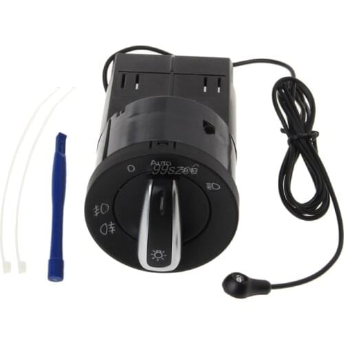 Auto Headlight Chrome Switch Plug For VW Polo Golf 4 Jetta MK4 Passat B5 Polo Dropshipping