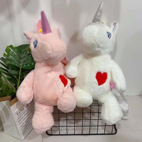 Kawaii 3D Unicorn Bag Unicorn Backpack Bags Pink Back Pack Schoolbag Plush Unicorn Backpack Childrens School Bag Cool Fashion