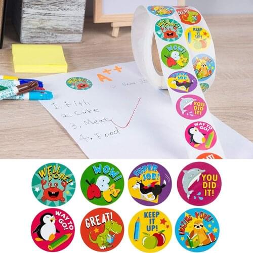 Multi Purpose Childrens Toy Stickers DIY Decoration Mix Color Cute Cartoon Hand Account 1Roll Diary Sticker Notes Kids Gift