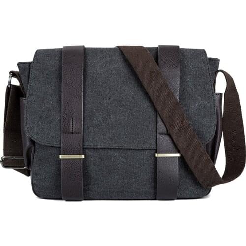 Xiao.p Mens Simple Single Shoulder Messenger Bags Cool Canvas Travel Bags Fashion Casual High Capacity Flip Crossbody Bag