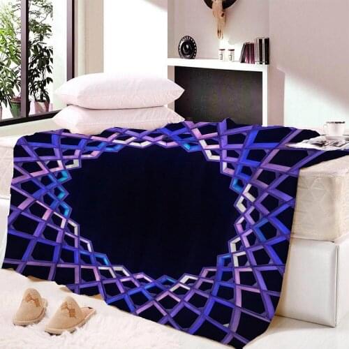 Custom DIY Throw Blanket Geometry Cozy Fleece Blanket Warm Super Soft Comfort Caring Dropship