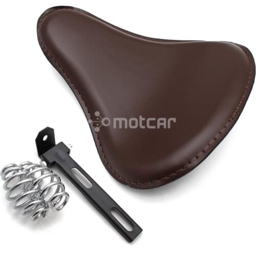 Retro PU Leather Motorcycle Solo Driver Seat Cushion for Harley Bobber Chopper Honda Shadow VT750 VT600 Cafe Racer Seat Cover