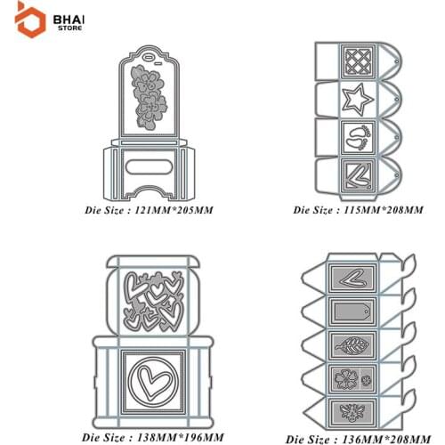 2021 New Gift Box Craft Die Metal Cutting Die Scrapbook DIY Album Stamp Paper Card Embossing Decor Craft