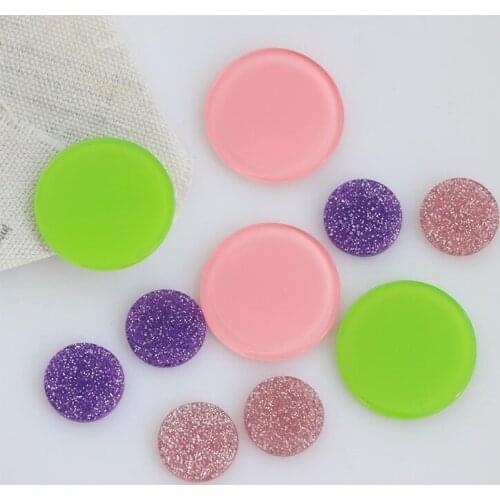 10 PCS New Acrylic Round Earrings Accessories DIY Handmade Material For Jewelry Making