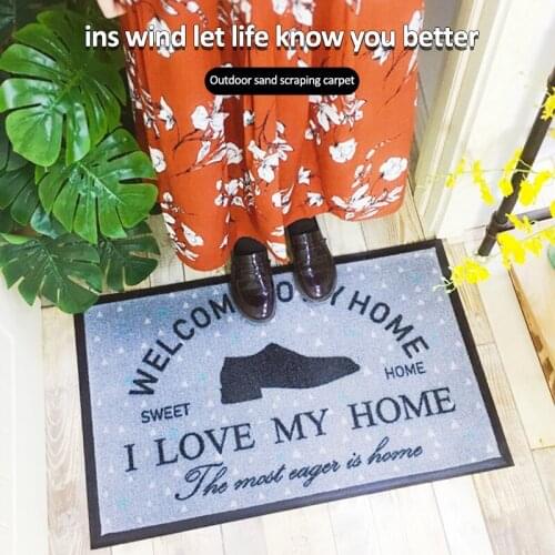 Welcome Floor Mat Entrance Doormat Kitchen Carpet Printed Door Mat Tapete Water Absorption Mat Carpet Bath Mat Non-Slip Mat Rug