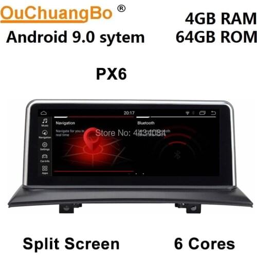Ouchuangbo car gps navigation stereo for X3 E83 (2004-2009) support ID7 audio BT mirror link 6 core USB wifi 4+64 android 9.0