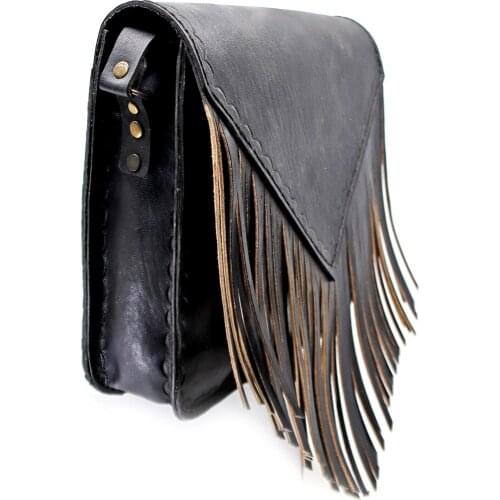 Genuine Leather Bag handmade/cowboy style, tassels, original leather. Fast delivery... Shoulder bag