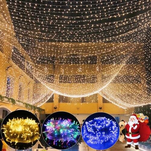 10M 100M Led String Lights Garland Wedding Holiday Christmas Decoration Fairy Lights Waterproof Garden Decor Outdoor Led Lights