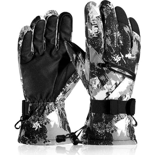 Cycling Gloves for Men and Women In Autumn and Winter Skiing Windproof, Waterproof Velvet Thickening Electric Bike Warm Gloves