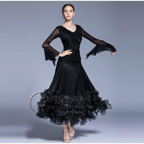 New ballroom dance modern dance skirt big swing skirt ballroom dance waltz practice set