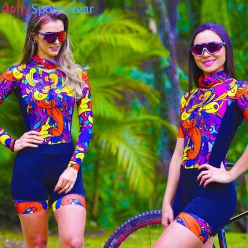 Vezzo Womens Short Sleeve Cycling Jersey Skinsuit Sets MTB Bike Maillot Mujer Ropa Jumpsuit Kits Gel Macaquinho Ciclismo Summer