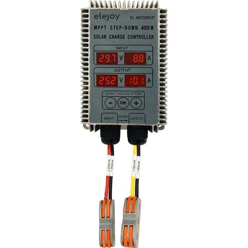 10-30V Output Voltage 200/300/400W MPPT Step-down Real-time Tracking Solar Battery Recharging Controller LED Display Waterproof