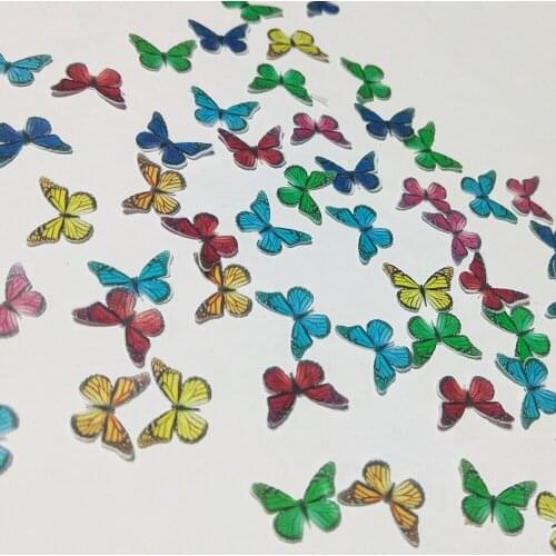 100pcs/lot Mini Edible Butterfly Easter Cake Decoration 3D Idea Decorating Tools,Cakes Stand Birthday Party Kitchen Supply