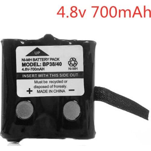 4.8V 700mAh NI-MH Battery Pack For Uniden BP-38 BP-39 BT-1013 BT-537 BP-40 FRS-008 GMR FRS 2Way Radio batteries batteria