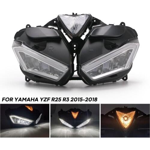 Motorcycle Headlight Assembly headlamp housing motorcycle accessories for Yamaha YZF R25 R3 YZF-R25 YZF-R3 13-17