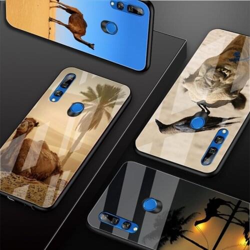 Animal Camel Desert Tempered Glass Phone Case For Huawei honor 8X 9 10i 20i 20Lite 20Pro 30 Pro Cover Shell