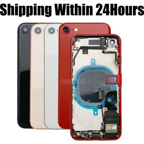 Original Full Back Housing cover For iPhone 8 Plus 8Plus Battery Cover Rear Door with Chassis Frame Small Parts Flex Cable