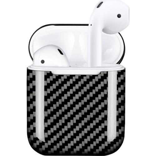 Dust Plug Fitted Cases for AirPods Case Cover Real Carbon Fiber Case Ultra Thin Protector for Apple AirPods Earphone Case