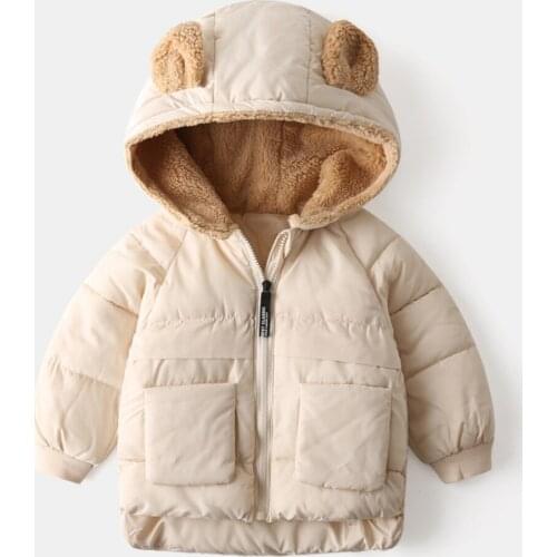 Children Cartoon Fleece Zipper Infant Sweatshirt Outerwear 202 Baby Kids Jackets Warm Clothes Hooded