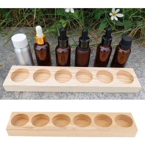 Essential Oil Storage Case Display Stand Aromatherapy Oil Wood Rack Holder Tray