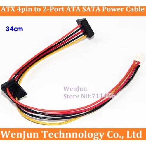 Hot Sale Motherboard ATX 4pin to 2-Port Serial ATA SATA Hard Drive Adapter Power Cable for Lenovo IPC & Tax Controller