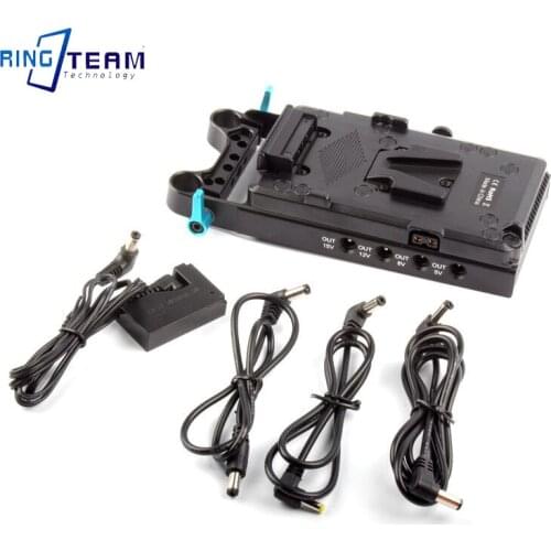 LP-E12 Dummy Battery DR-E15 DC Coupler+ V Mount Plate for Canon EOS Rebel SL1 100D Digital Camera