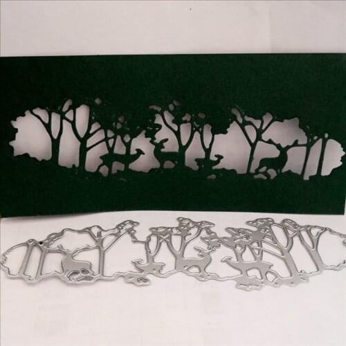 Metal Cutting Dies New Arrival DIY Scrapbooking Tree Christmas Elk Deer Craft Dies Paper Cards Making Background Frame Embossing
