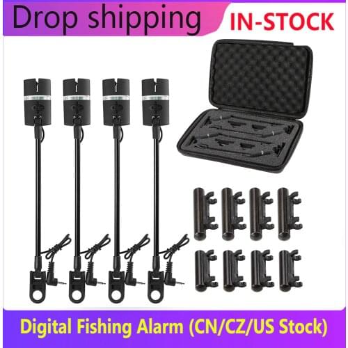 Lixada Fishing Swinger Set Carp Fishing Bite Indicator Swinger Digital Fishing Alarm LED Bite Illuminated Swinger Fishing Tackle