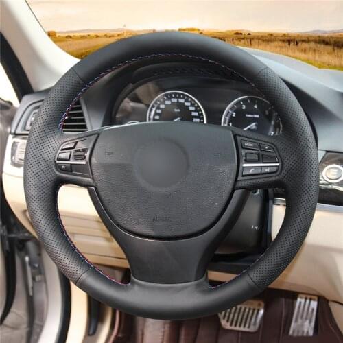 DIY Anti-Slip Wear-Resistant Steering Wheel Cover For BMW F10 F07 2009-2017 F11 2010-2017 F02 2008-2015 Car Interior Decoration