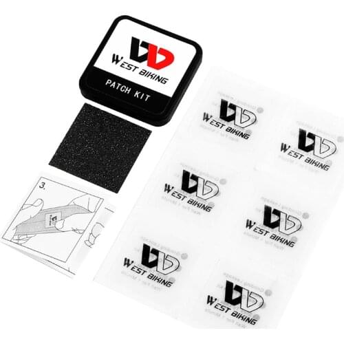 WEST BIKING Bike Tire Patch Pad Glue-free Bicycle Tire Repair Tool Cycling Bicycle Inner Tube Puncture No Glue Tire Patches Kits