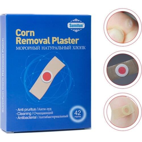 42Pcs Foot Corn Killer Calluses Plantar Warts Thorn Pain Relief Plaster Foot Care Tool Medical Sticker Toe Protector